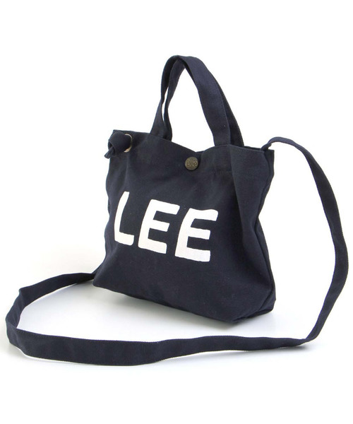 apres les cours(アプレレクール)の「LEE キャンバスバッグ小(ショルダーバッグ・キッズ・ネイビー/オフホワイト/ブルー・FREE)」の2枚目の写真