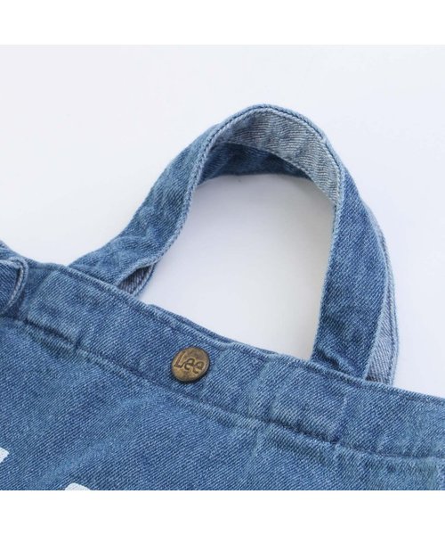 apres les cours(アプレレクール)の「LEE キャンバスバッグ小(ショルダーバッグ・キッズ・ネイビー/オフホワイト/ブルー・FREE)」の7枚目の写真