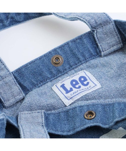 apres les cours(アプレレクール)の「LEE キャンバスバッグ小(ショルダーバッグ・キッズ・ネイビー/オフホワイト/ブルー・FREE)」の9枚目の写真