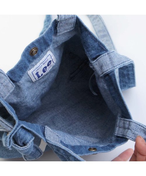 apres les cours(アプレレクール)の「LEE キャンバスバッグ小(ショルダーバッグ・キッズ・ネイビー/オフホワイト/ブルー・FREE)」の8枚目の写真