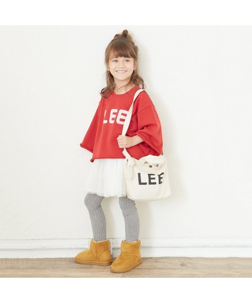 apres les cours(アプレレクール)の「LEE キャンバスバッグ小(ショルダーバッグ・キッズ・ネイビー/オフホワイト/ブルー・FREE)」の5枚目の写真