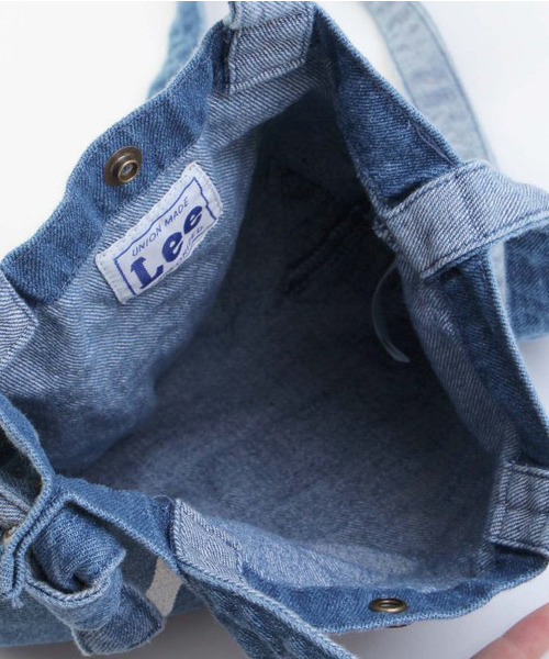 apres les cours(アプレレクール)の「LEE キャンバスバッグ小(ショルダーバッグ・キッズ・ネイビー/オフホワイト/ブルー・FREE)」の21枚目の写真
