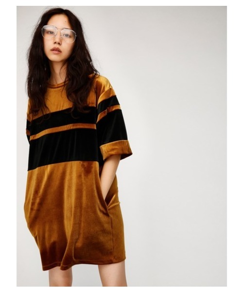 Moussy マウジー の Velour Line Op ワンピース Wear