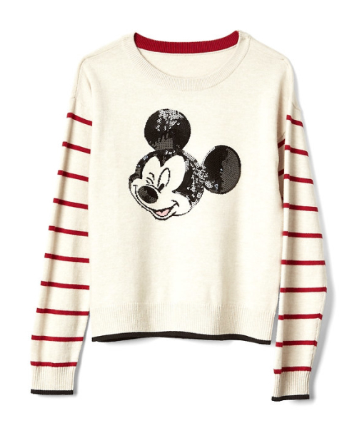 GAP(ギャップ)の「Gapkids | Disney Mickey Mouse スパンコール クルーネックセーター(ニット/セーター・キッズ・クリーム・110cm/120cm/130cm/140cm/150cm/160cm)」の3枚目の写真