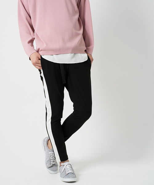 GOSTAR DE FUGA（ゴスタール ジフーガ）の「ラインスラックスパンツ（スラックス・メンズ・ブラック×ホワイト/ブラック×レッド・S/M/L）」の3枚目の写真