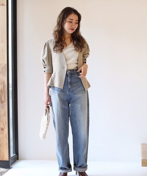 TODAYFUL（トゥデイフル）の「シームレスステッチタンクトップ（タンクトップ・レディース・ブラック/ブラウン/オフホワイト/カーキ・FREE）」の8枚目の写真