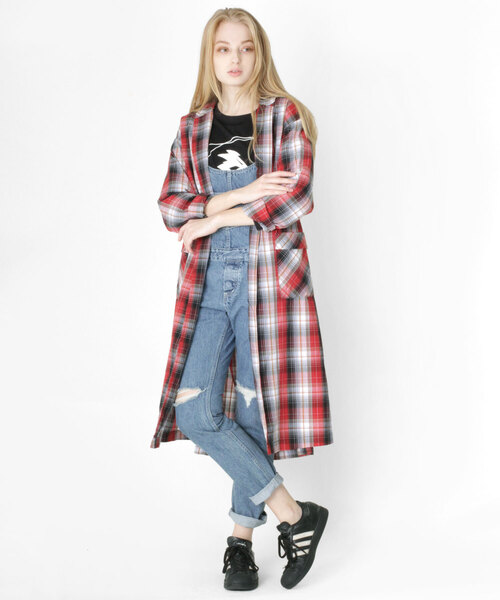 セール J1842 チェックマキシガウン シャツワンピース Rna アールエヌエー のファッション通販 Zozotown