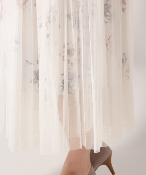 BLISS POINT（ブリスポイント）の「チュールレイヤーロングスカート / 786839（スカート・レディース・ネイビー/カーキ/ライトグレー/その他1/イエロー・MEDIUM/LARGE）」の14枚目の写真