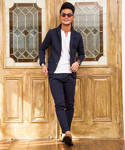 vicci/ヴィッチ』カルゼイタリアンカラージャケット＆パンツ【上下