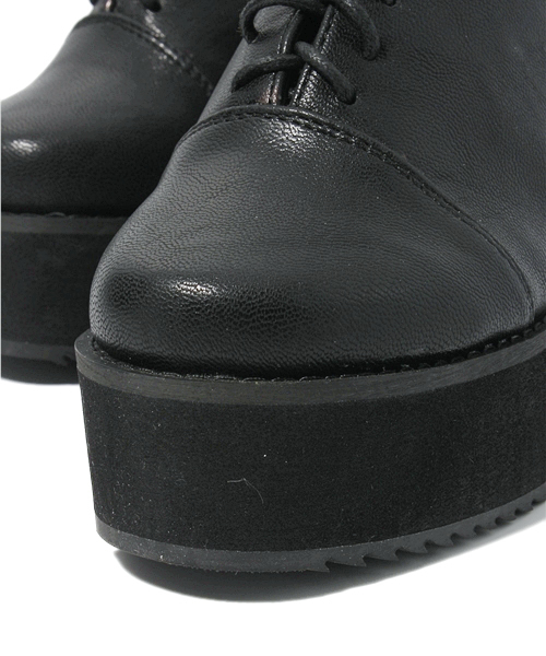 WEGO（ウィゴー）の「WEGO/レースアップ厚底シューズ（ブーツ・レディース・ブラック/ブラウン・MEDIUM/LARGE）」の7枚目の写真