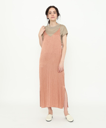 SALON adam et rope' | メランジサテンキャミドレス(ワンピース)