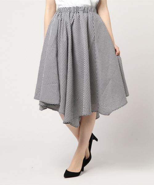 GeeRA（ジーラ）の「ハンカチヘムデザインスカート（スカート・レディース・ブラック系その他/サックスブルー・LARGE/MEDIUM）」の6枚目の写真