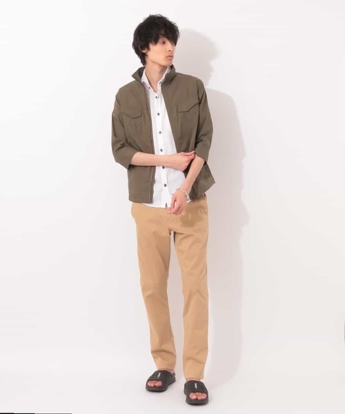 MK MICHEL KLEIN HOMME （エムケーミッシェルクランオム）の「ストレッチチノパンツ（チノパンツ・メンズ・ブラック/ベージュ・44/46/48/50）」の4枚目の写真