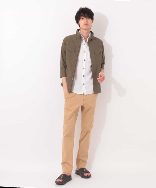 MK MICHEL KLEIN HOMME （エムケーミッシェルクランオム）の「ストレッチチノパンツ（チノパンツ・メンズ・ブラック/ベージュ・44/46/48/50）」の3枚目の写真