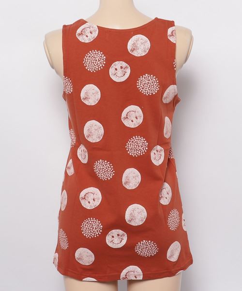 CUBE SUGAR(キューブシュガー)の「CUBE SUGAR/キューブシュガー DOTプリントタンクトップ(タンクトップ・レディース・ホワイト/チャコールグレー/レッド・FREE)」の5枚目の写真