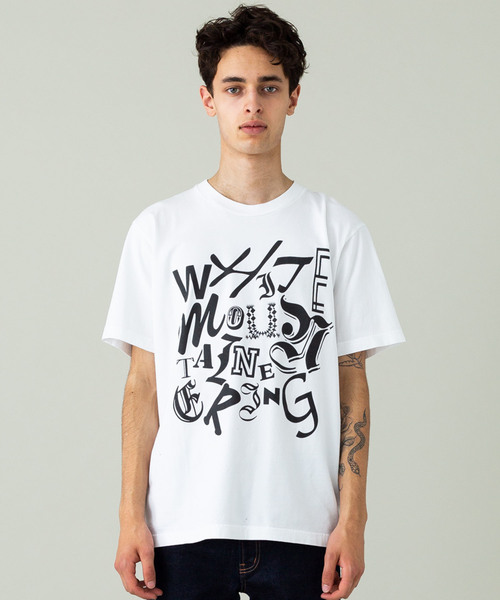 WHITE MOUNTAINEERING（ホワイトマウンテニアリング）の「【White mountaineering】MIXED TYPOGRAPHY PRINTED T-SHIRT（Tシャツ/カットソー・メンズ・ホワイト/ブラック・1/2/3）」の12枚目の写真