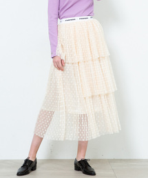 【FRAPBOIS】《WEB別注》ドットチュールロングスカート DOTS TULLE LONG SKIRT FRP SK