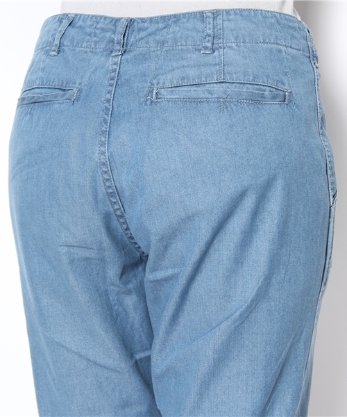 mystic(ミスティック)の「デニムテーパードPT(スラックス・レディース・ライトブルー/ホワイト/ブルー・2/1)」の6枚目の写真