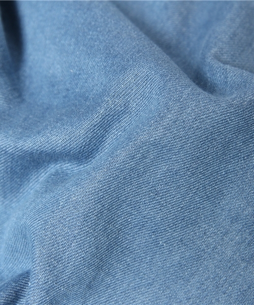 mystic(ミスティック)の「デニムテーパードPT(スラックス・レディース・ライトブルー/ホワイト/ブルー・2/1)」の9枚目の写真