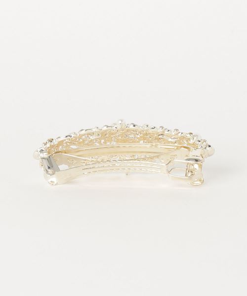 Cupid Heart（キューピッドハート）の「【Cupid Heart】結婚式アクセサリー パールプリンセスバレッタ（バレッタ/ヘアクリップ・レディース・ゴールド・MEDIUM）」の2枚目の写真