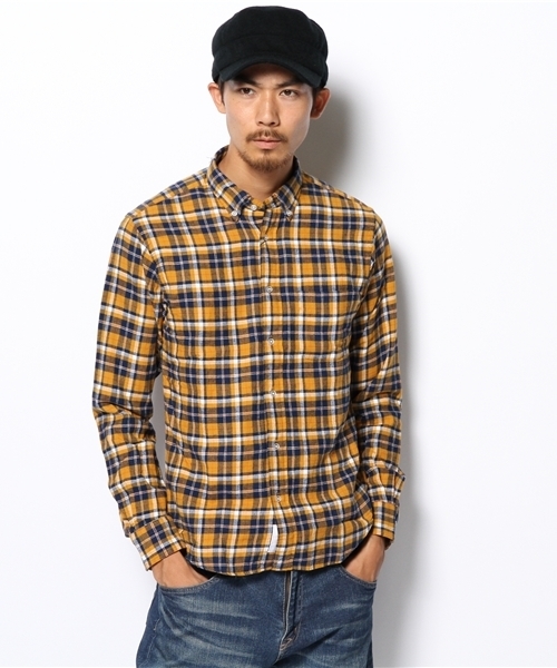 BEAUTY&YOUTH UNITED ARROWS（ビューティーアンドユースユナイテッドアローズ）の「BY ネル タータン/チェック ボタンダウンシャツ（Slim）◆（シャツ/ブラウス・メンズ・レッド/マスタード/ケリー/ネイビー・X-SMALL/SMALL/MEDIUM/LARGE/X-LARGE）」の3枚目の写真