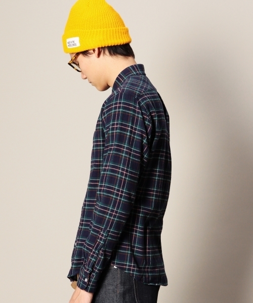BEAUTY&YOUTH UNITED ARROWS（ビューティーアンドユースユナイテッドアローズ）の「BY ネル タータン/チェック ボタンダウンシャツ（Slim）◆（シャツ/ブラウス・メンズ・レッド/マスタード/ケリー/ネイビー・X-SMALL/SMALL/MEDIUM/LARGE/X-LARGE）」の6枚目の写真