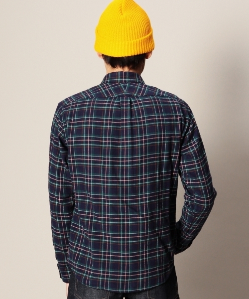 BEAUTY&YOUTH UNITED ARROWS（ビューティーアンドユースユナイテッドアローズ）の「BY ネル タータン/チェック ボタンダウンシャツ（Slim）◆（シャツ/ブラウス・メンズ・レッド/マスタード/ケリー/ネイビー・X-SMALL/SMALL/MEDIUM/LARGE/X-LARGE）」の7枚目の写真