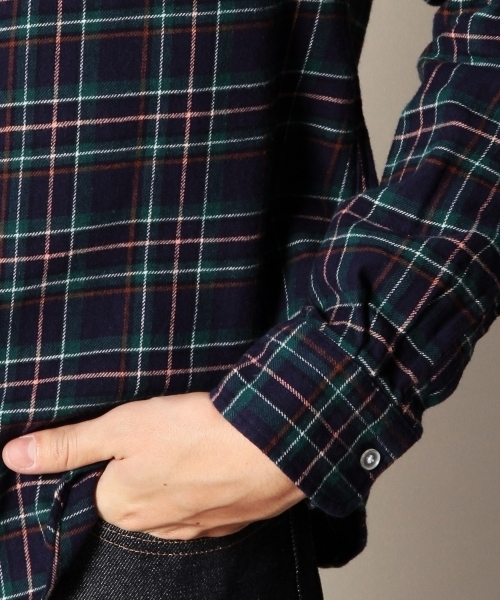 BEAUTY&YOUTH UNITED ARROWS（ビューティーアンドユースユナイテッドアローズ）の「BY ネル タータン/チェック ボタンダウンシャツ（Slim）◆（シャツ/ブラウス・メンズ・レッド/マスタード/ケリー/ネイビー・X-SMALL/SMALL/MEDIUM/LARGE/X-LARGE）」の9枚目の写真