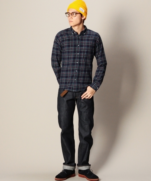 BEAUTY&YOUTH UNITED ARROWS（ビューティーアンドユースユナイテッドアローズ）の「BY ネル タータン/チェック ボタンダウンシャツ（Slim）◆（シャツ/ブラウス・メンズ・レッド/マスタード/ケリー/ネイビー・X-SMALL/SMALL/MEDIUM/LARGE/X-LARGE）」の13枚目の写真