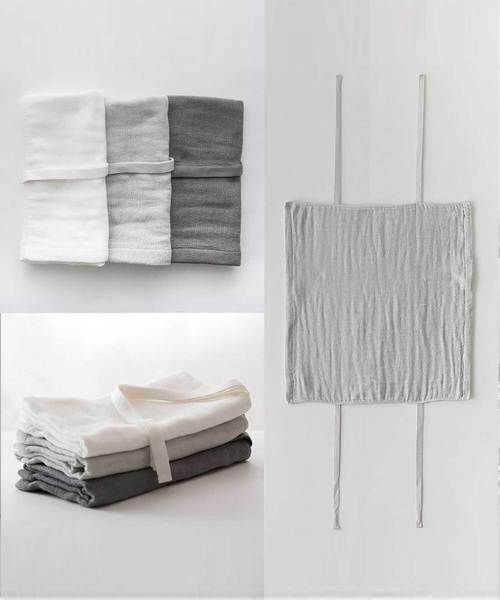 sarasa design（サラサデザイン）の「b2c 泉州 本晒しガーゼ ピローカバー/枕カバー（寝具・レディース・ホワイト/チャコールグレー/ライトグレー・ONE SIZE）」の9枚目の写真