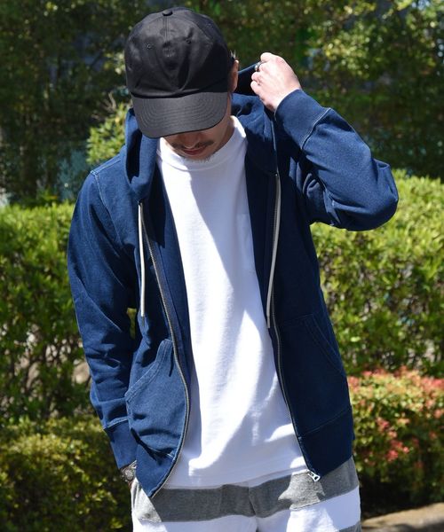 Champion（チャンピオン）の「Champion×SHIPS: 別注 リバースウィーブ(R) 9.4oz インディゴ ジャージー ジップアップ パーカ（パーカー・メンズ・ネイビー/インディゴブルー・SMALL/MEDIUM/LARGE/X-LARGE）」の5枚目の写真