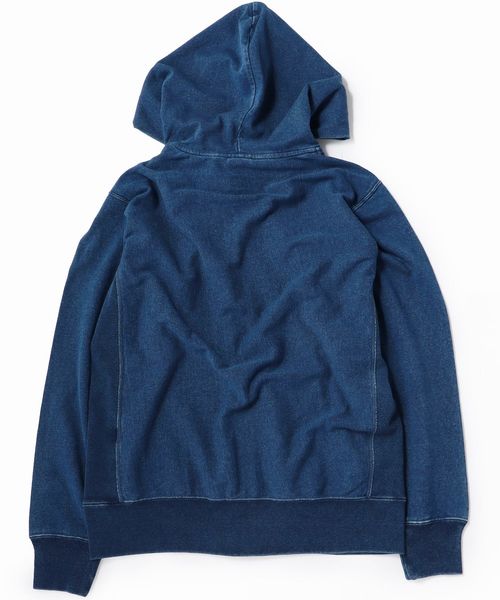 Champion（チャンピオン）の「Champion×SHIPS: 別注 リバースウィーブ(R) 9.4oz インディゴ ジャージー ジップアップ パーカ（パーカー・メンズ・ネイビー/インディゴブルー・SMALL/MEDIUM/LARGE/X-LARGE）」の10枚目の写真
