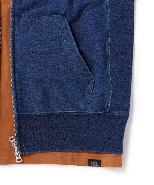 Champion（チャンピオン）の「Champion×SHIPS: 別注 リバースウィーブ(R) 9.4oz インディゴ ジャージー ジップアップ パーカ（パーカー・メンズ・ネイビー/インディゴブルー・SMALL/MEDIUM/LARGE/X-LARGE）」の12枚目の写真