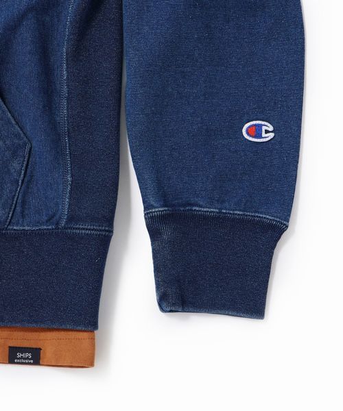 Champion（チャンピオン）の「Champion×SHIPS: 別注 リバースウィーブ(R) 9.4oz インディゴ ジャージー ジップアップ パーカ（パーカー・メンズ・ネイビー/インディゴブルー・SMALL/MEDIUM/LARGE/X-LARGE）」の13枚目の写真