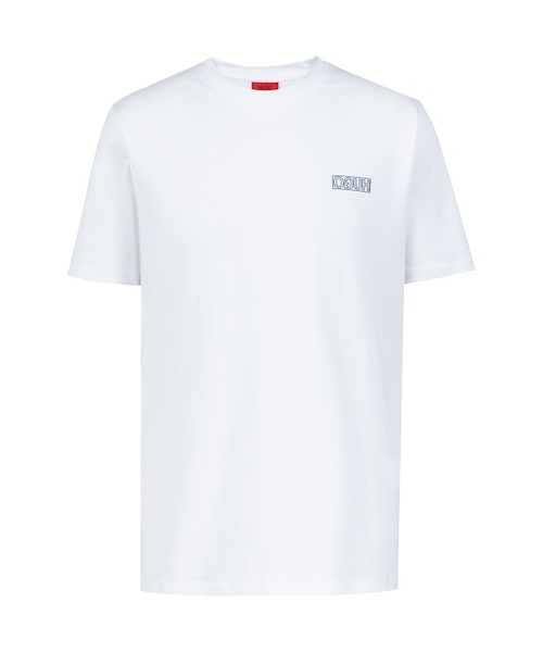 HUGO(ヒューゴ)の「オーバーサイズフィット ショートスリーブ クルーネック Tシャツ(Tシャツ/カットソー・メンズ・ホワイト・S/M/L/XL/XS)」の5枚目の写真