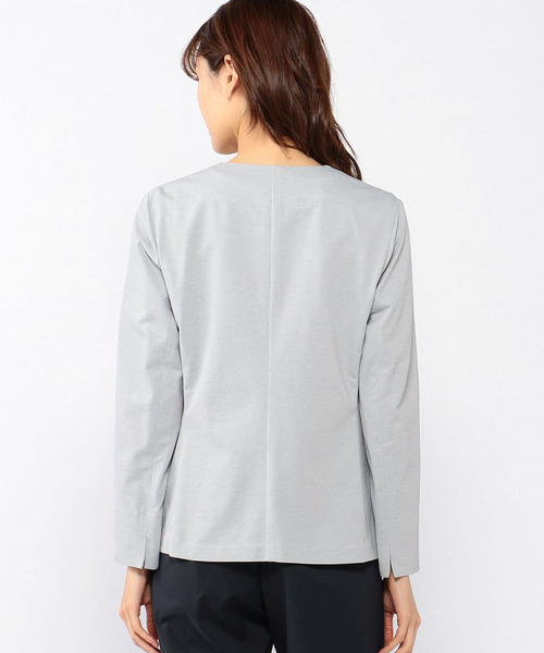 A/C DESIGN BY ALPHA CUBIC（エーシーデザインバイアルファキュービック）の「◇カタログ掲載◇ノーカラージャケット（ノーカラージャケット・レディース・ブラック/ネイビー/グレー/オフホワイト・11号/9号/13号）」の6枚目の写真