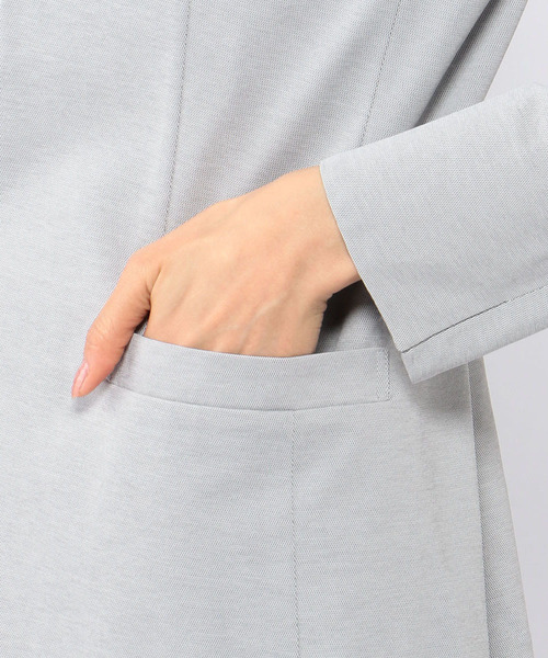 A/C DESIGN BY ALPHA CUBIC（エーシーデザインバイアルファキュービック）の「◇カタログ掲載◇ノーカラージャケット（ノーカラージャケット・レディース・ブラック/ネイビー/グレー/オフホワイト・11号/9号/13号）」の9枚目の写真