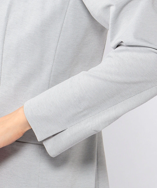 A/C DESIGN BY ALPHA CUBIC（エーシーデザインバイアルファキュービック）の「◇カタログ掲載◇ノーカラージャケット（ノーカラージャケット・レディース・ブラック/ネイビー/グレー/オフホワイト・11号/9号/13号）」の10枚目の写真