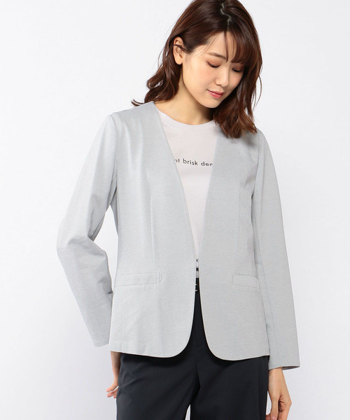 A/C DESIGN BY ALPHA CUBIC（エーシーデザインバイアルファキュービック）の「◇カタログ掲載◇ノーカラージャケット（ノーカラージャケット・レディース・ブラック/ネイビー/グレー/オフホワイト・11号/9号/13号）」の13枚目の写真