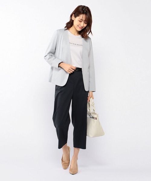 A/C DESIGN BY ALPHA CUBIC（エーシーデザインバイアルファキュービック）の「◇カタログ掲載◇ノーカラージャケット（ノーカラージャケット・レディース・ブラック/ネイビー/グレー/オフホワイト・11号/9号/13号）」の14枚目の写真