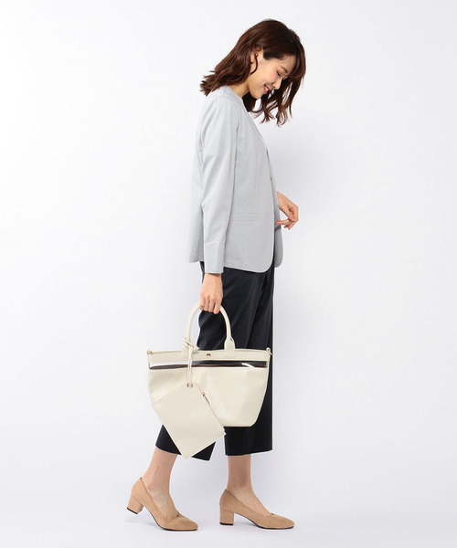 A/C DESIGN BY ALPHA CUBIC（エーシーデザインバイアルファキュービック）の「◇カタログ掲載◇ノーカラージャケット（ノーカラージャケット・レディース・ブラック/ネイビー/グレー/オフホワイト・11号/9号/13号）」の15枚目の写真