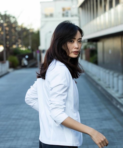 A/C DESIGN BY ALPHA CUBIC（エーシーデザインバイアルファキュービック）の「◇カタログ掲載◇ノーカラージャケット（ノーカラージャケット・レディース・ブラック/ネイビー/グレー/オフホワイト・11号/9号/13号）」の20枚目の写真