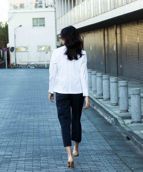 A/C DESIGN BY ALPHA CUBIC（エーシーデザインバイアルファキュービック）の「◇カタログ掲載◇ノーカラージャケット（ノーカラージャケット・レディース・ブラック/ネイビー/グレー/オフホワイト・11号/9号/13号）」の21枚目の写真