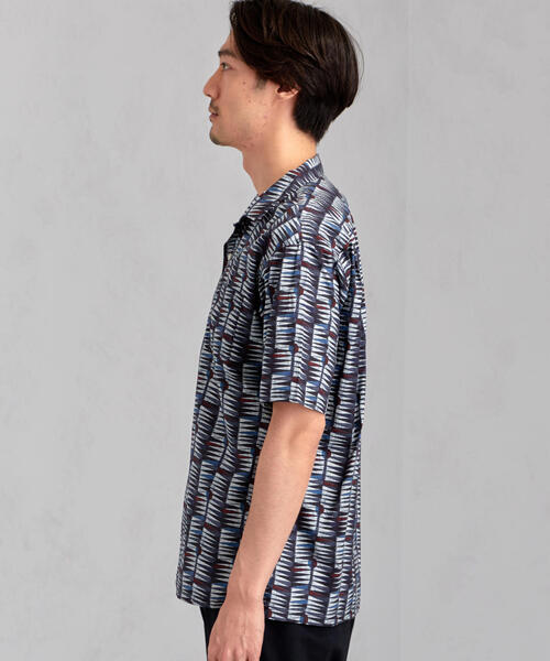 green label relaxing（グリーンレーベルリラクシング）の「MC MULHOUSE オープンカラー S/S シャツ（シャツ/ブラウス・メンズ・ライトグレー/ダークブラウン/ベージュ/ロイヤルブルー・SMALL/MEDIUM/LARGE）」の5枚目の写真