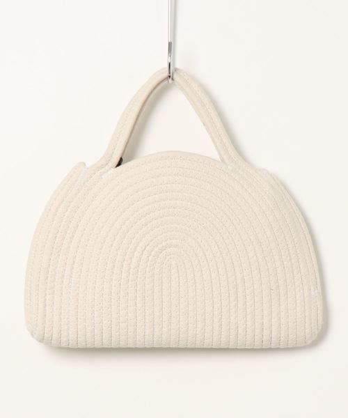 KOBE LETTUCE（コウベレタス）の「タッセル付きハーフムーンロープカゴバッグ（ハンドバッグ・レディース・アイボリー/その他/ブラウン系その他・FREE）」の5枚目の写真