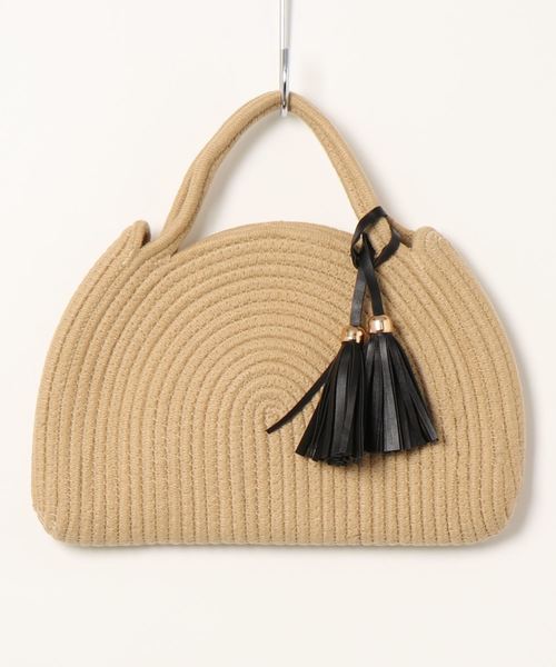 KOBE LETTUCE（コウベレタス）の「タッセル付きハーフムーンロープカゴバッグ（ハンドバッグ・レディース・アイボリー/その他/ブラウン系その他・FREE）」の12枚目の写真