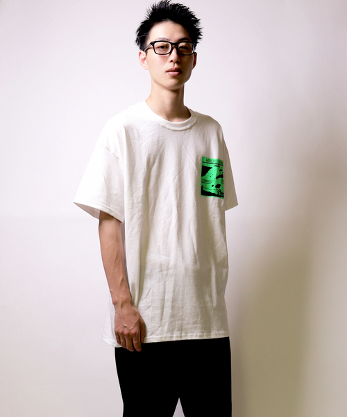 GLUTTONOUS(グルトン)の「【GLUTTONOUS/ グルトン】 ビッグシルエットTシャツ(ヒリゾ)(Tシャツ/カットソー・メンズ・ホワイト/ブラック/グリーン/オレンジ・S/M/L/XL/XXL)」の6枚目の写真