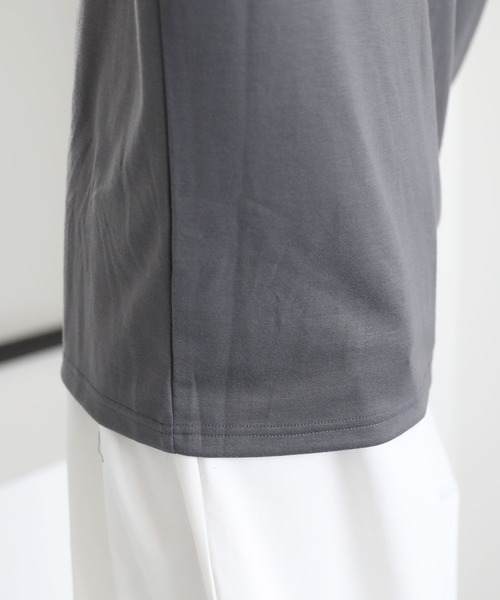 ASTRONOMY（アストロノミー）の「TRスムースビッグシルエット ドルマンスリーブ ポンチTシャツ（Tシャツ/カットソー・メンズ・ホワイト/ブラック/ネイビー/ブラウン/グレー/キャメル/ワイン/チャコール/カーキ/ライトブルー/ベージュ/ライトピンク/ブルーグレー/グリーン/杢グレー/ホワイト×ブラック/ホワイト系・FREE/XL/L/M）」の19枚目の写真