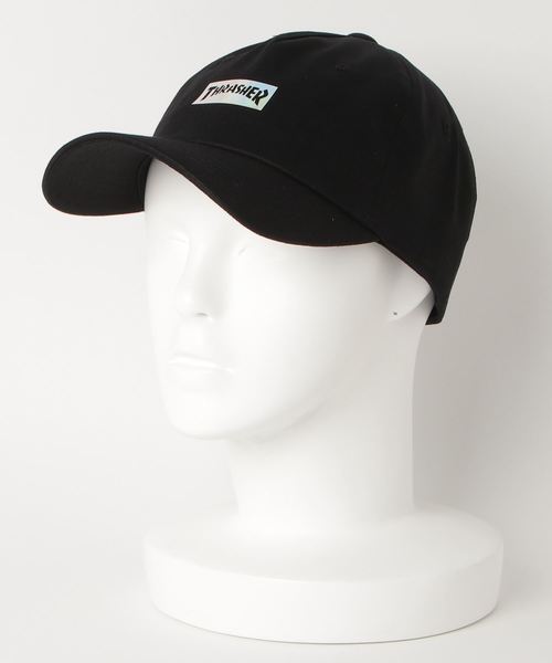 THRASHER(スラッシャー)の「HOLOGRAM LOGO DAD CAP/スラッシャー ロゴ キャップ 帽子 ユニセックス(キャップ・メンズ・ブラック/ホワイト・FREE)」の2枚目の写真