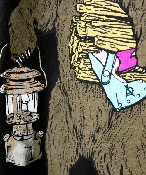 go slow caravan(ゴースローキャラバン)の「OGAWA×GSC ツキノワグマTEE19(Tシャツ/カットソー・メンズ・ホワイト/チャコールグレー・MEDIUM/LARGE/X-LARGE)」の14枚目の写真